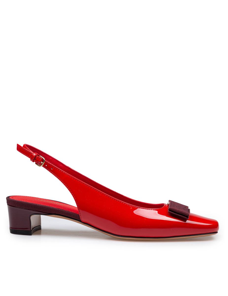 Salvatore Ferragamo Patent Leather Slingback Pumps