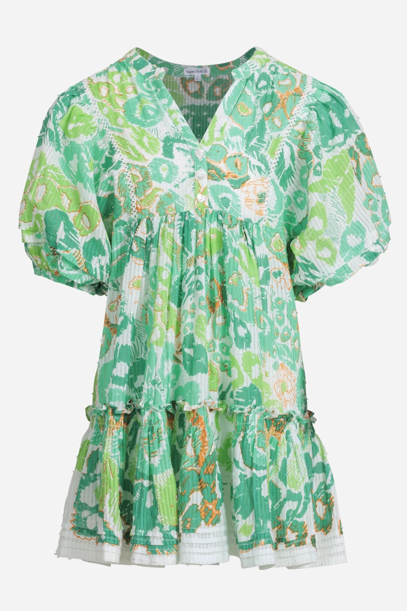 Mini Dress Aria for girls - Green Pencilleo
