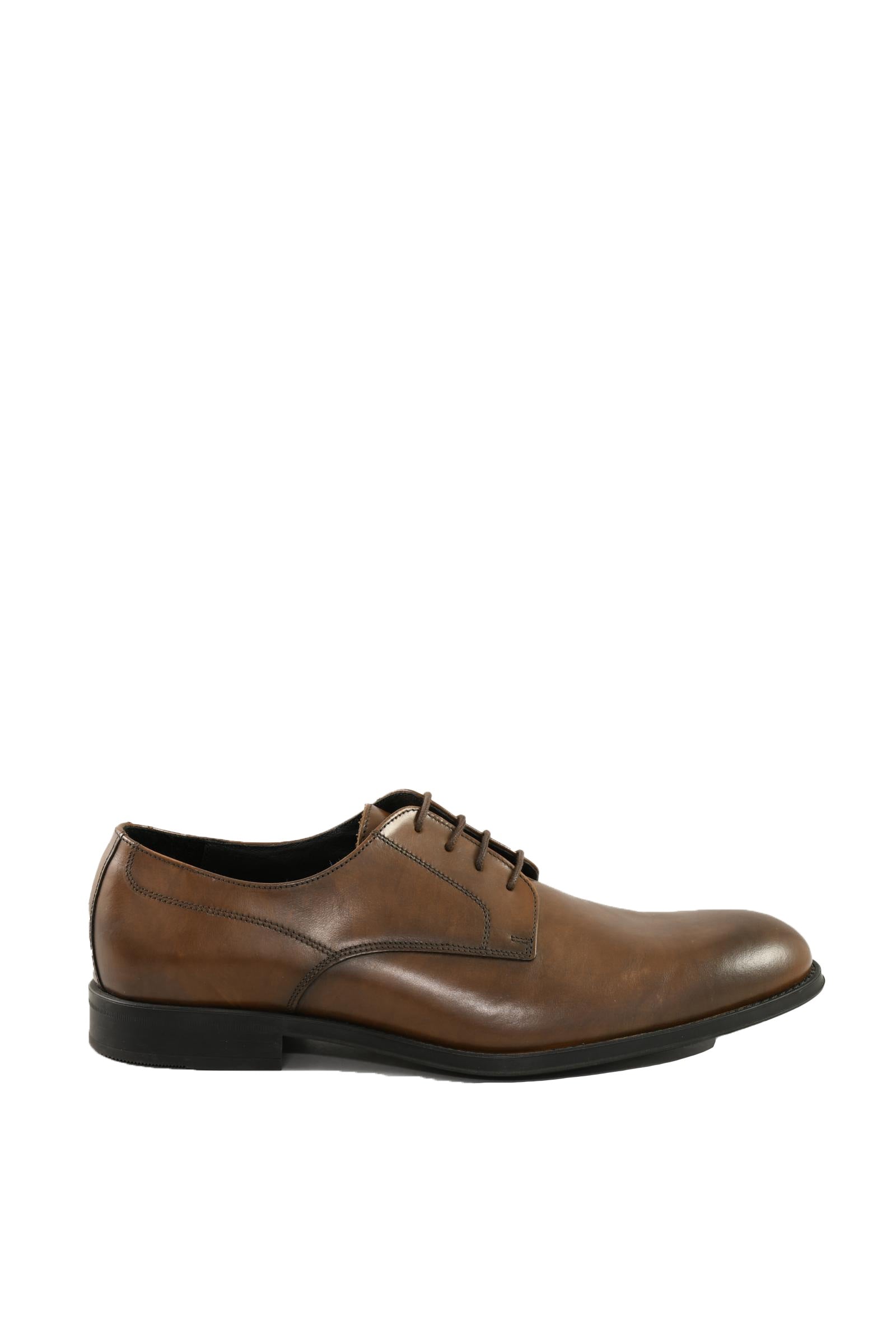 A. testoni Stringata in Pelle Marrone