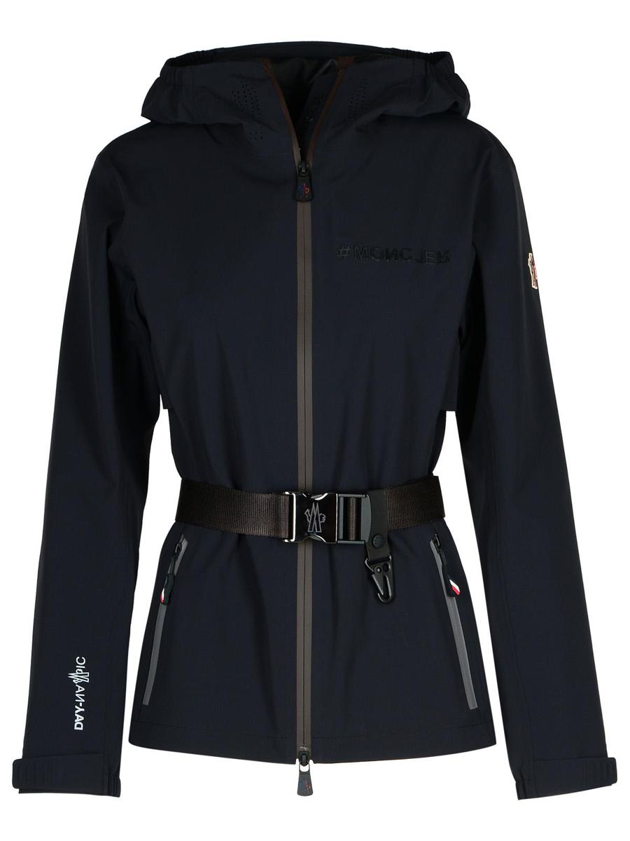 Moncler Grenoble Fex 黑色尼龙混纺夹克