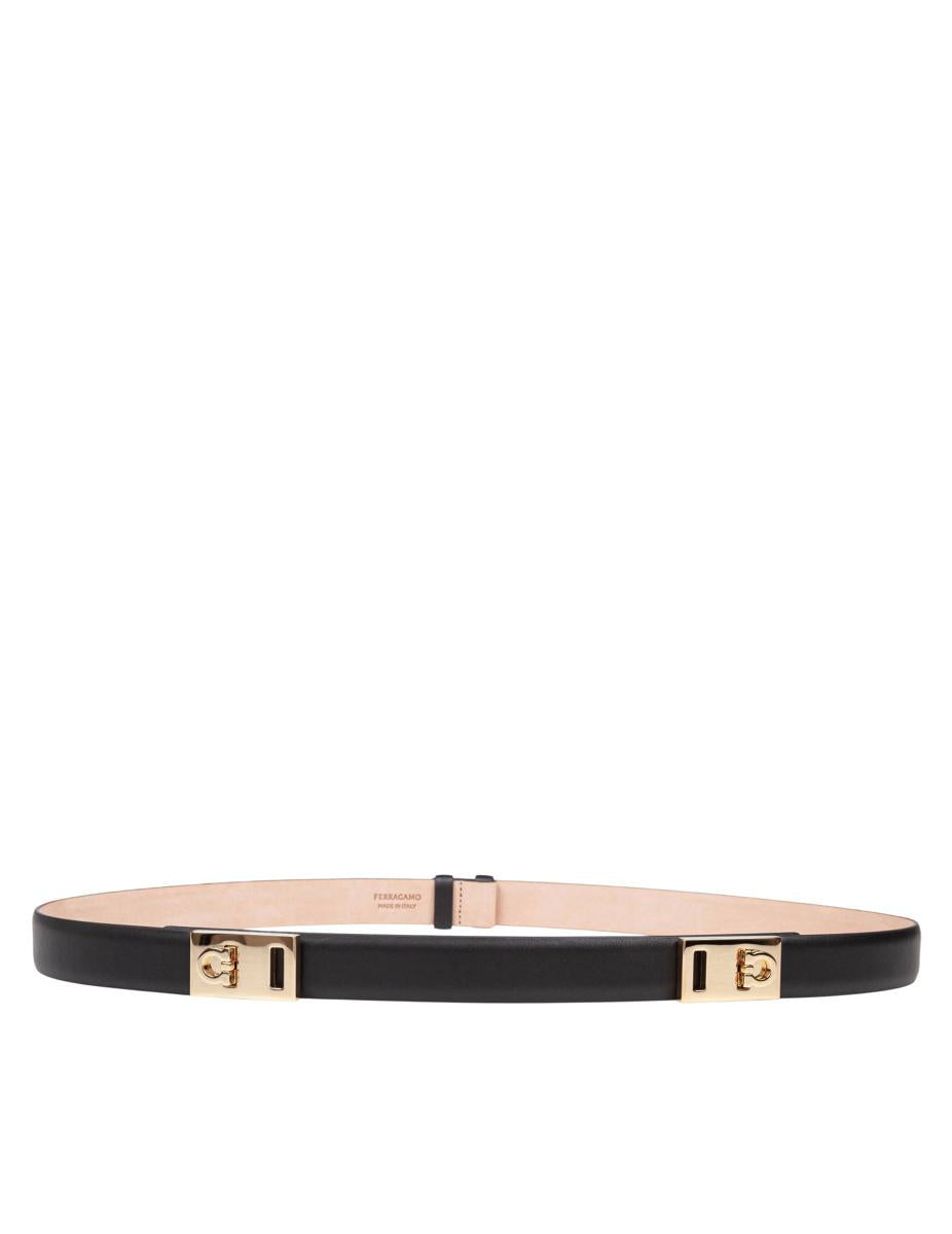 Salvatore Ferragamo 处理小牛皮与磨砂皮腰带