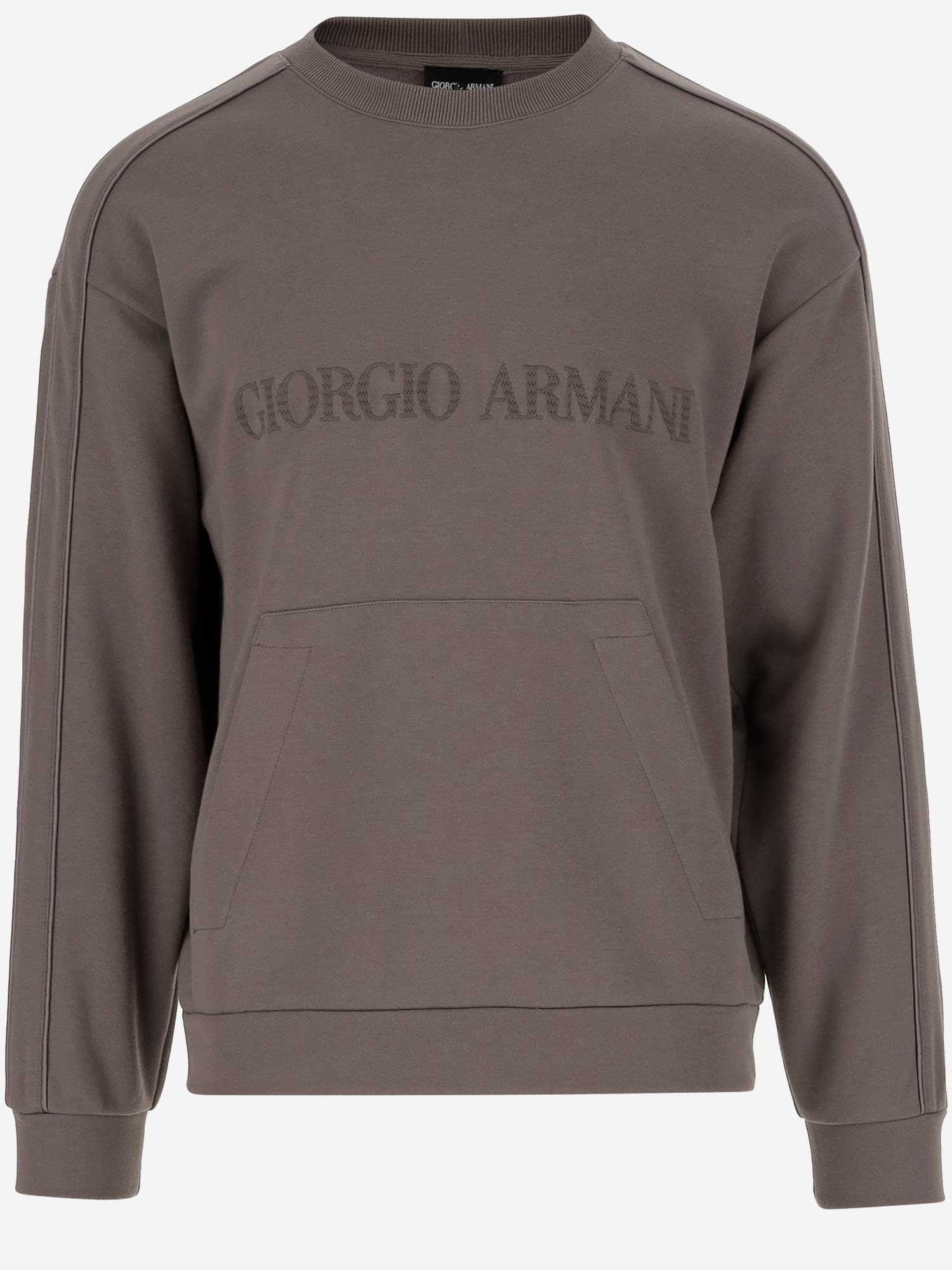 Giorgio Armani Cotton And Cashmere Sweatshirt With Logo