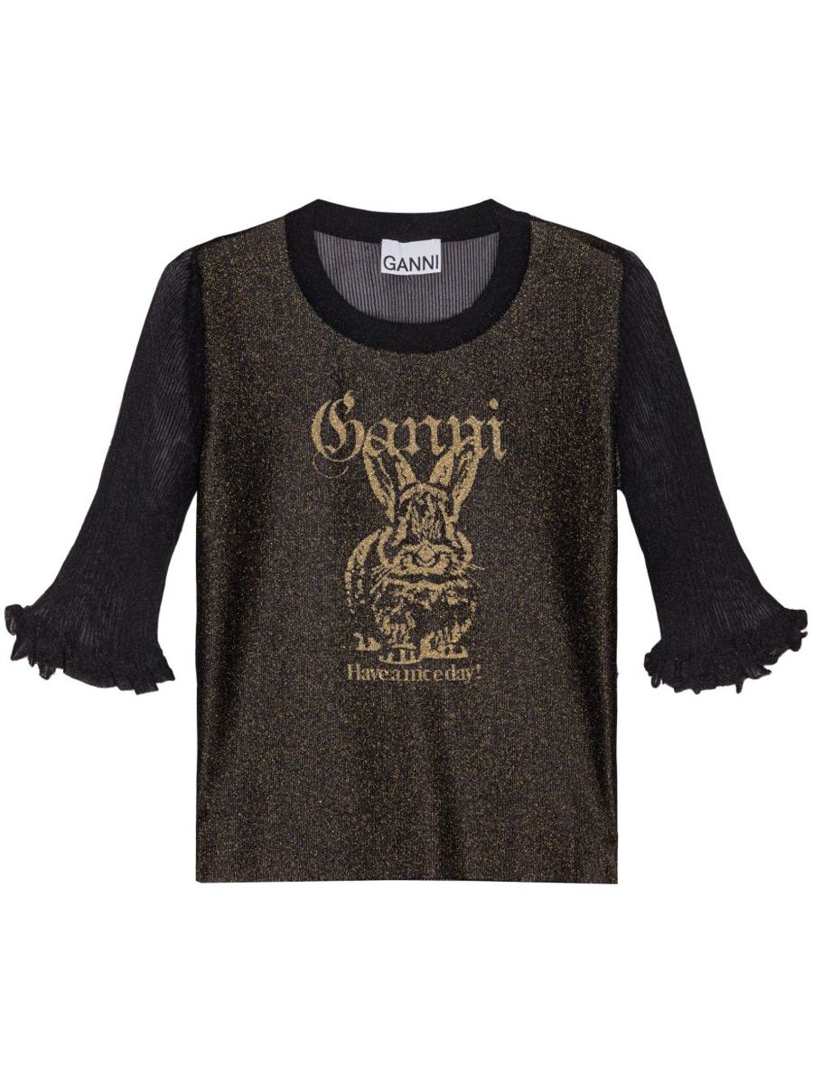 Ganni Bunny 圆领上衣