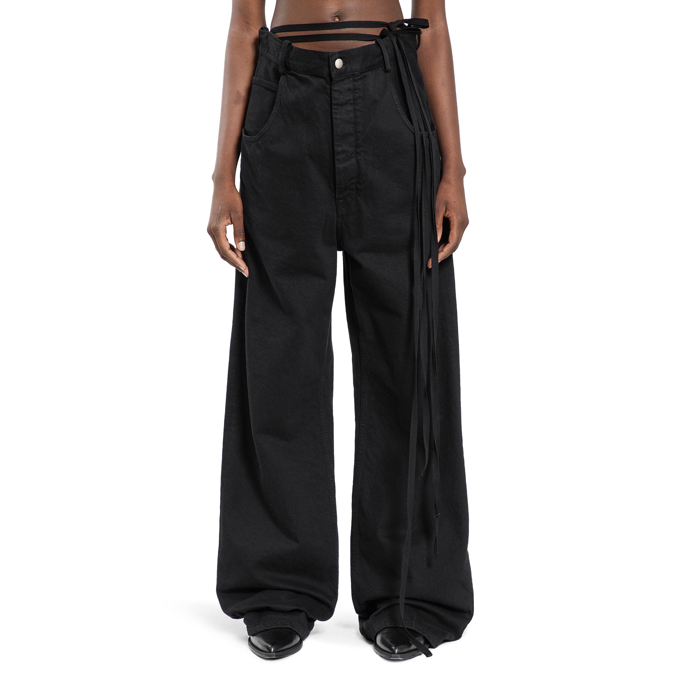 ANN DEMEULEMEESTER WOMAN BLACK JEANS