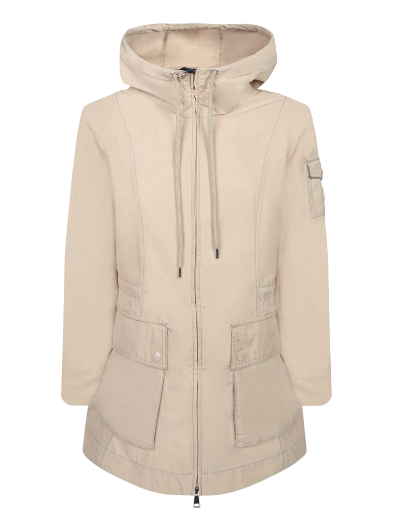 Moncler Leandro Short Parka Ivory