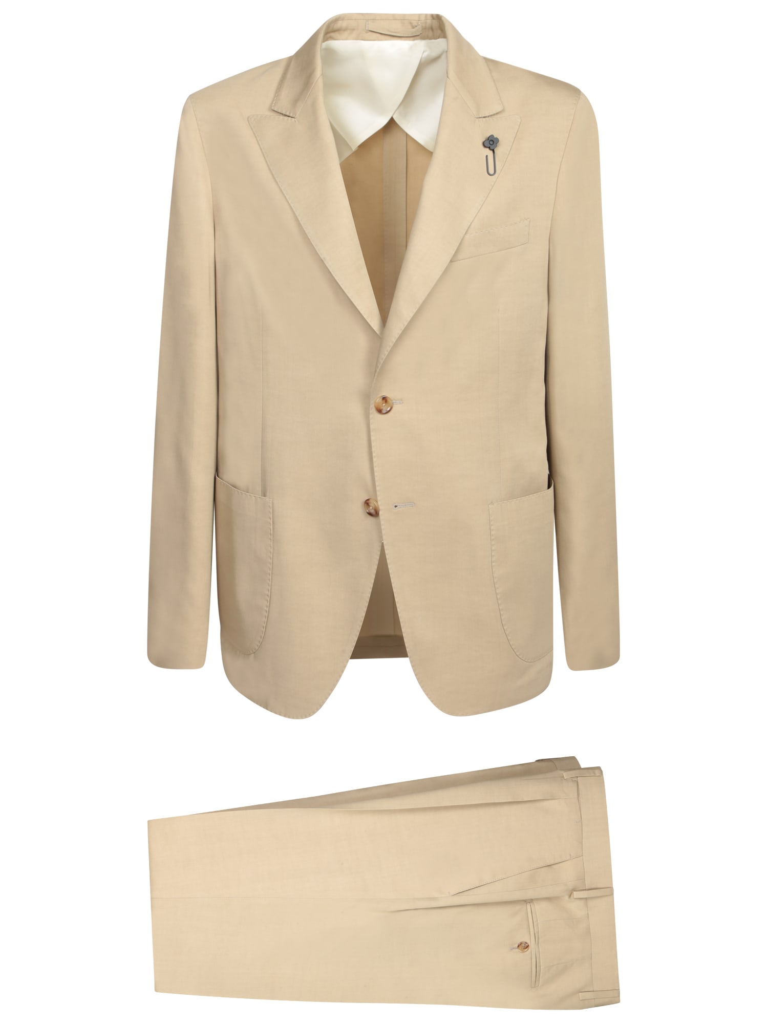 Lardini Lyocell Suit In Beige
