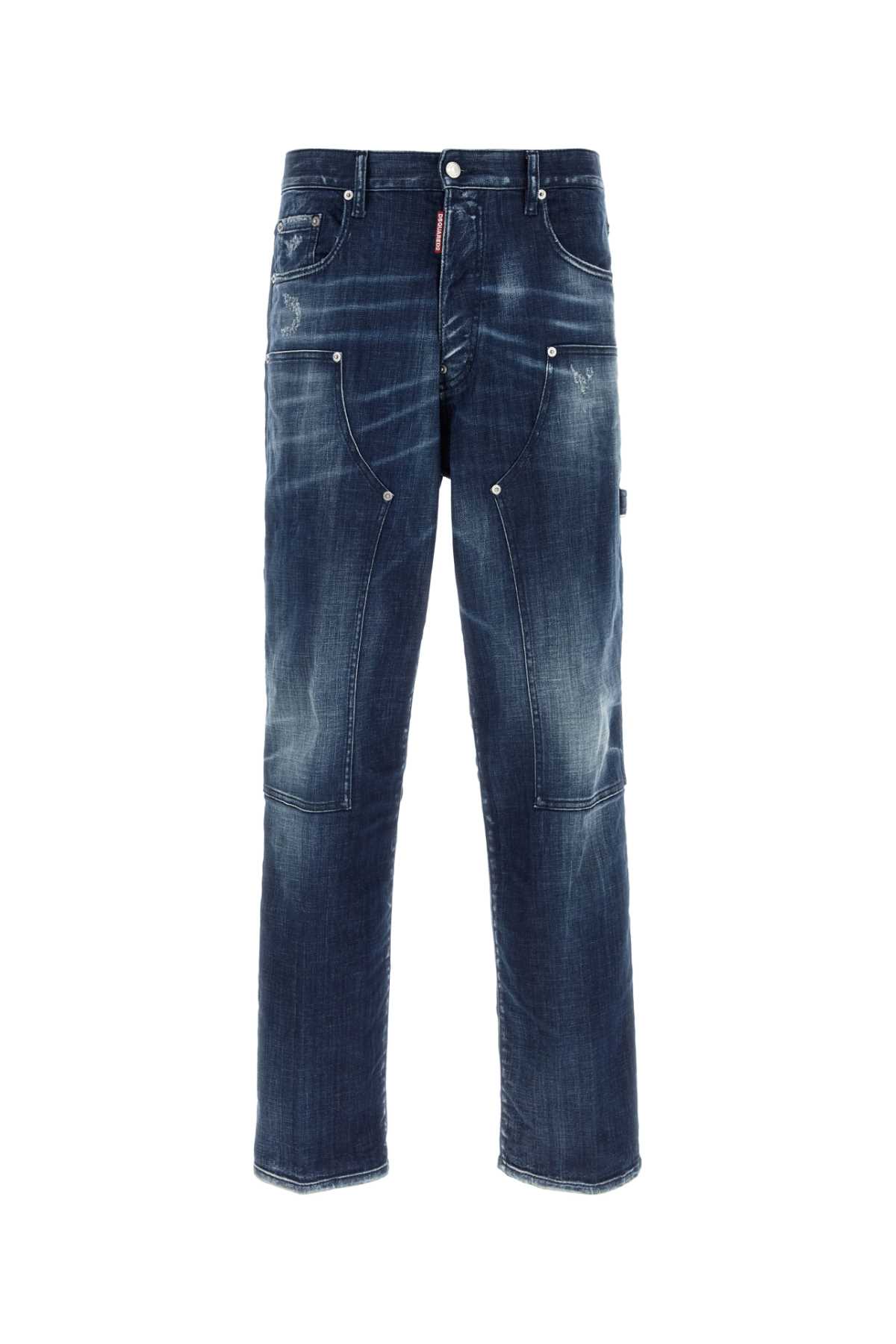 Dsquared2 弹力牛仔宽松工装裤