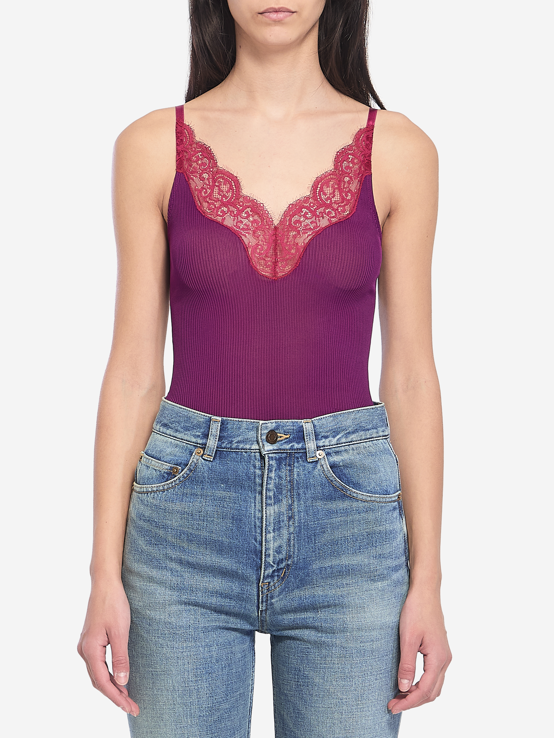 Tank top with lace