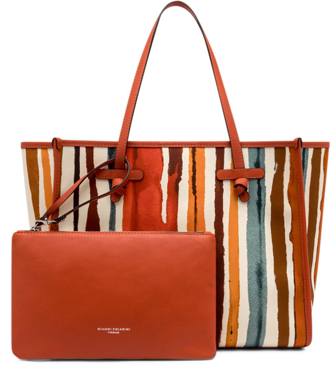 Gianni Chiarini Marcella 帆布配皮革购物袋