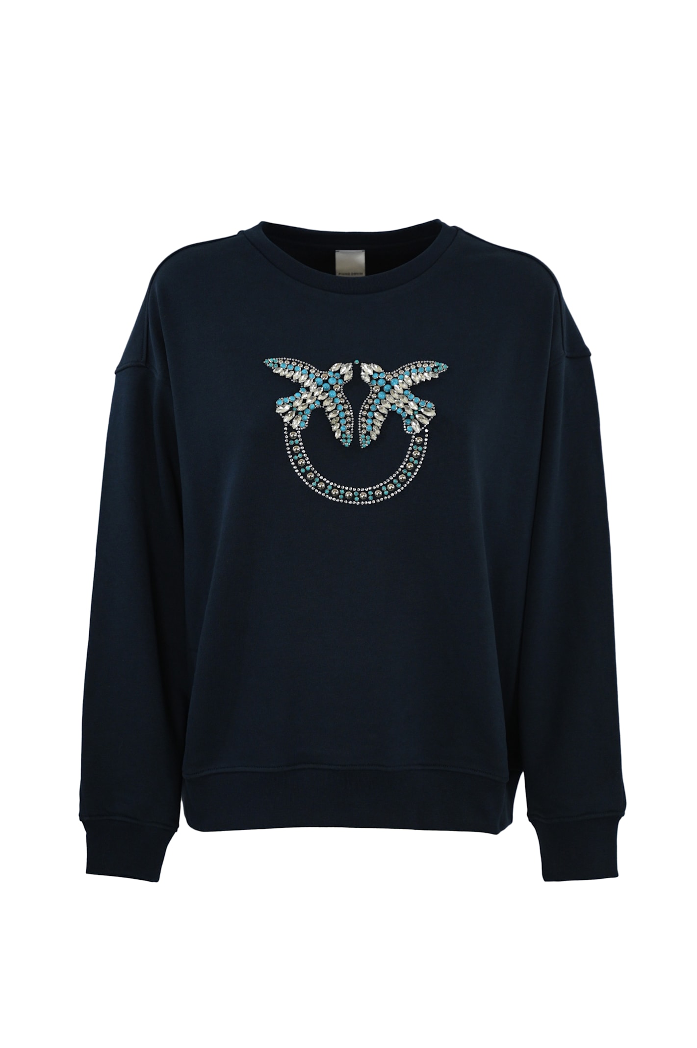 Pinko Nelly Sweatshirt With Love Birds Embroidery