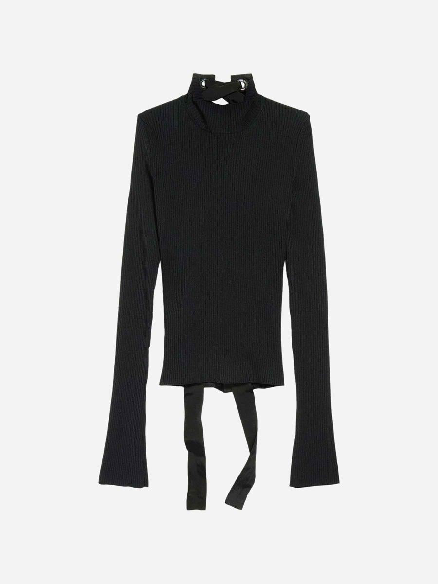Balenciaga Ribbed Sweater With Laces