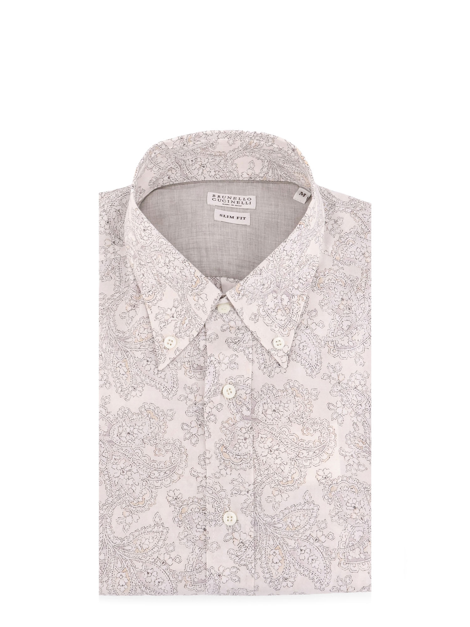 Brunello Cucinelli 棉质修身印花衬衫