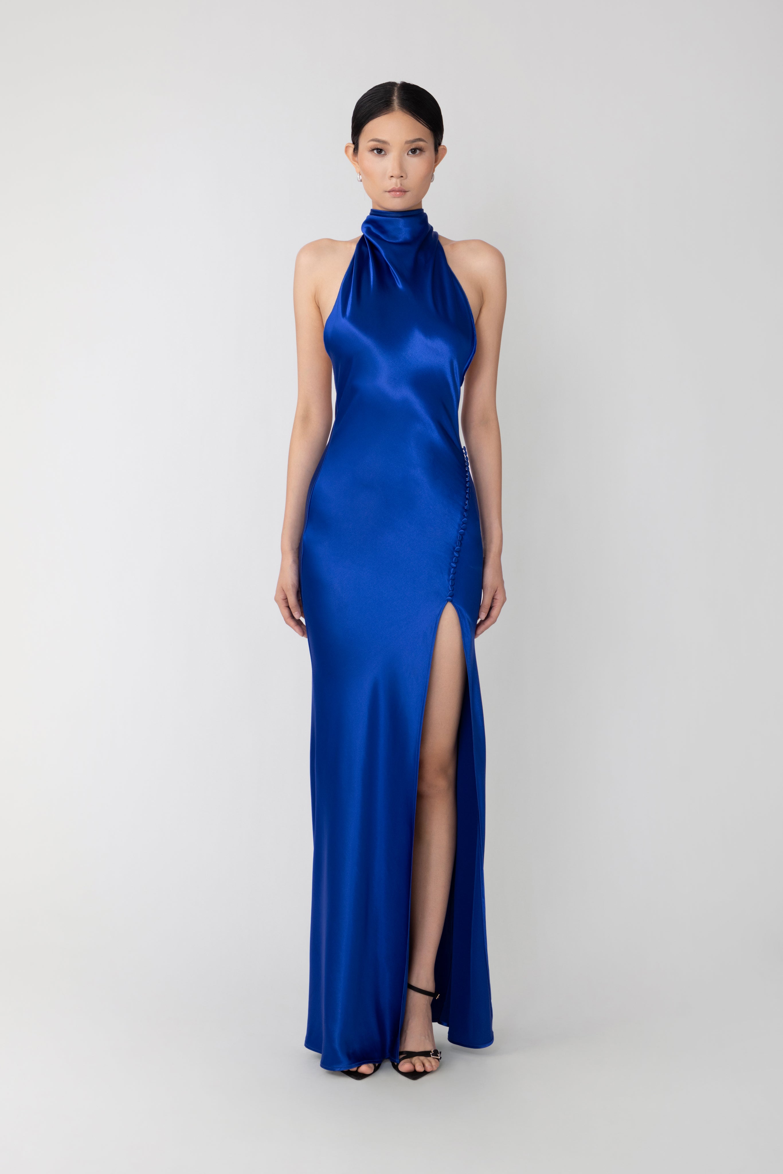 Penelope Backless Satin Gown