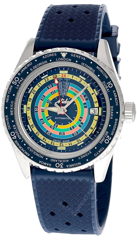 MIDO Ocean Star Decompression Worldtimer 40.5MM Men's Watch M026.829.17.041.00 / M0268291704100