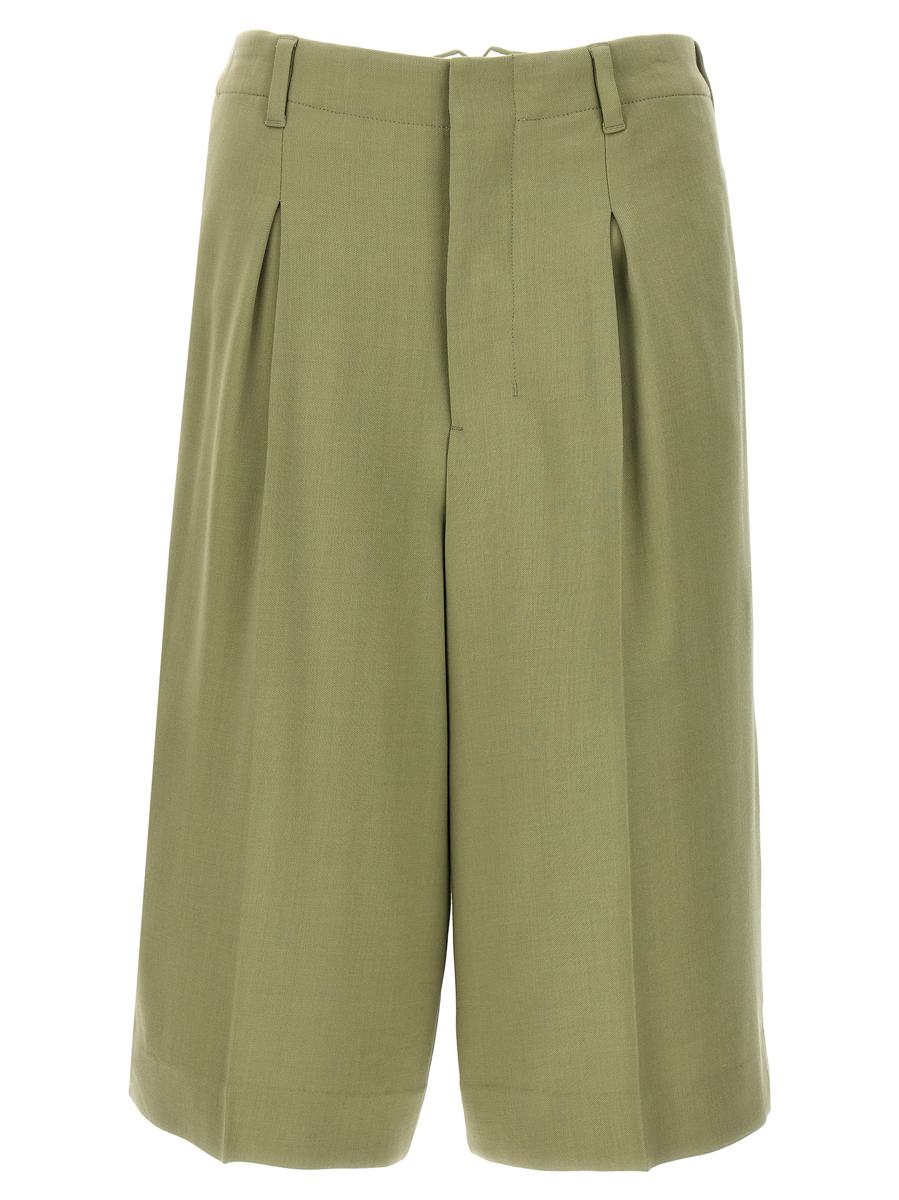 AMI Paris Pin Tuck Bermuda Shorts