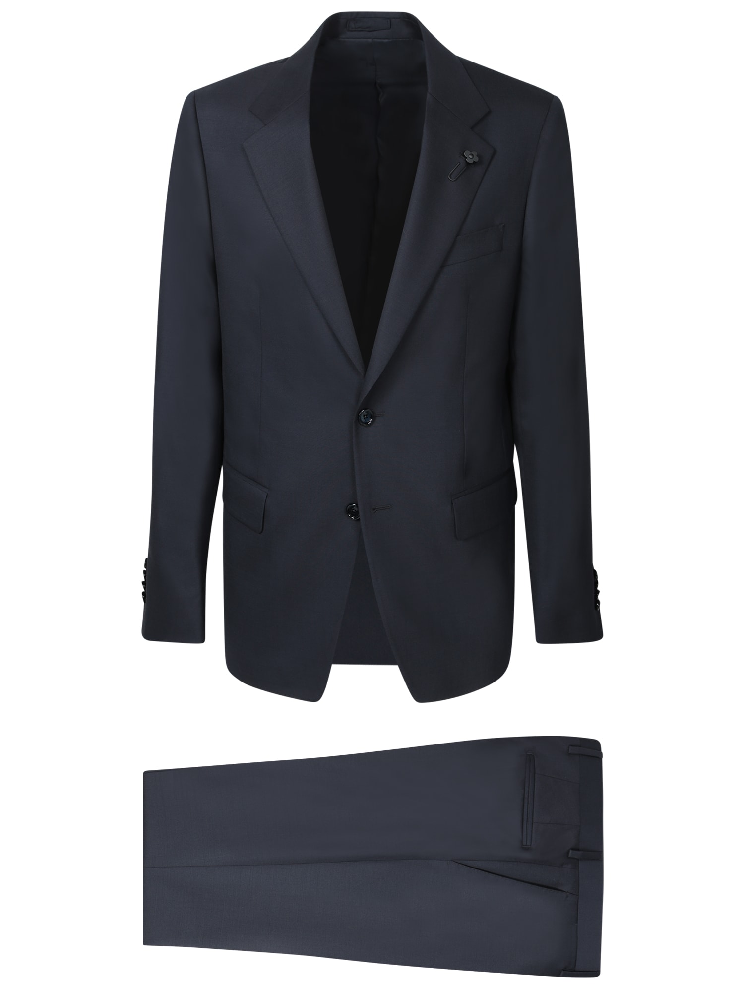 Lardini Wool Suit In Blue