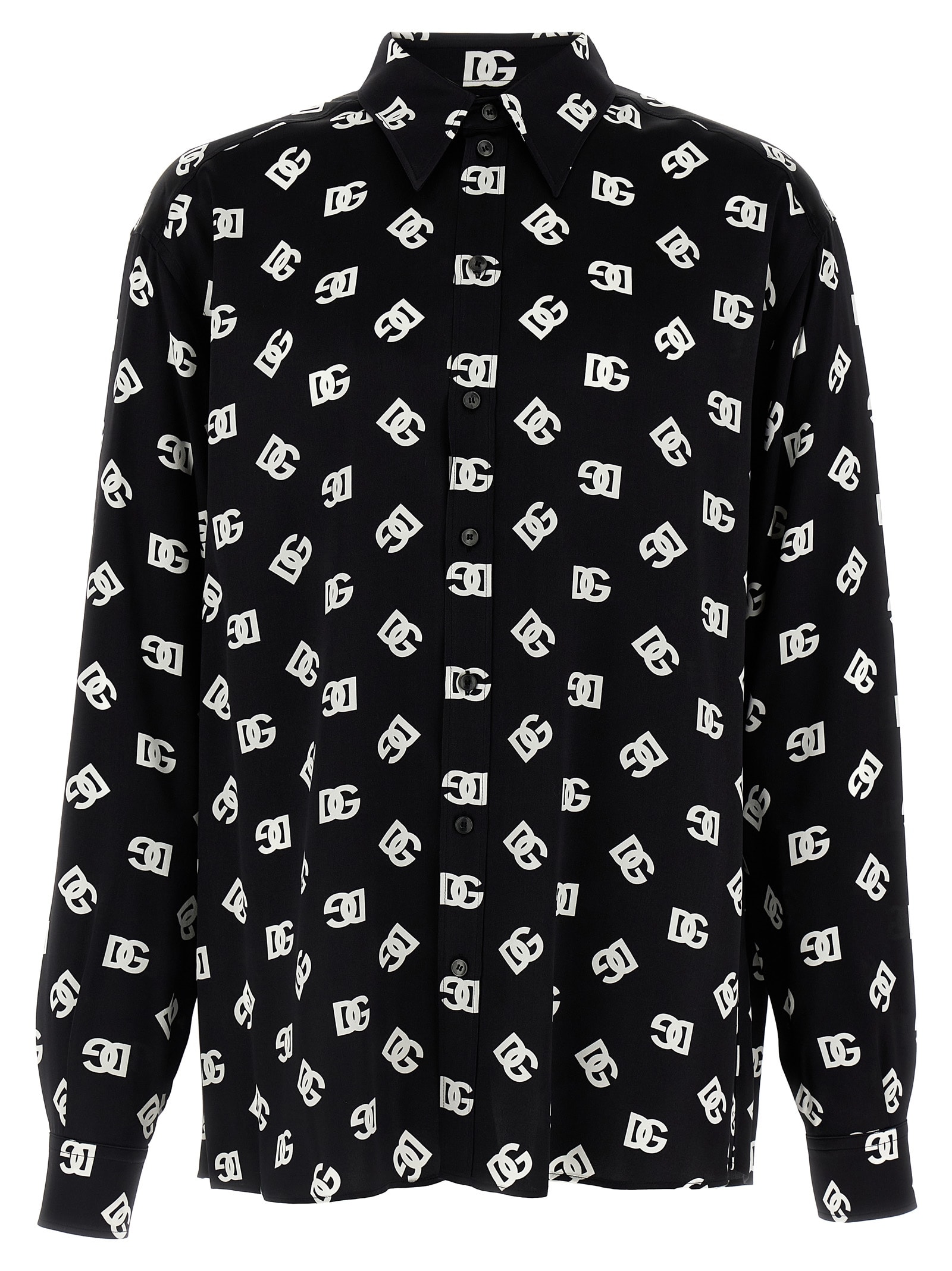 Dolce & Gabbana 缎面logo衬衫
