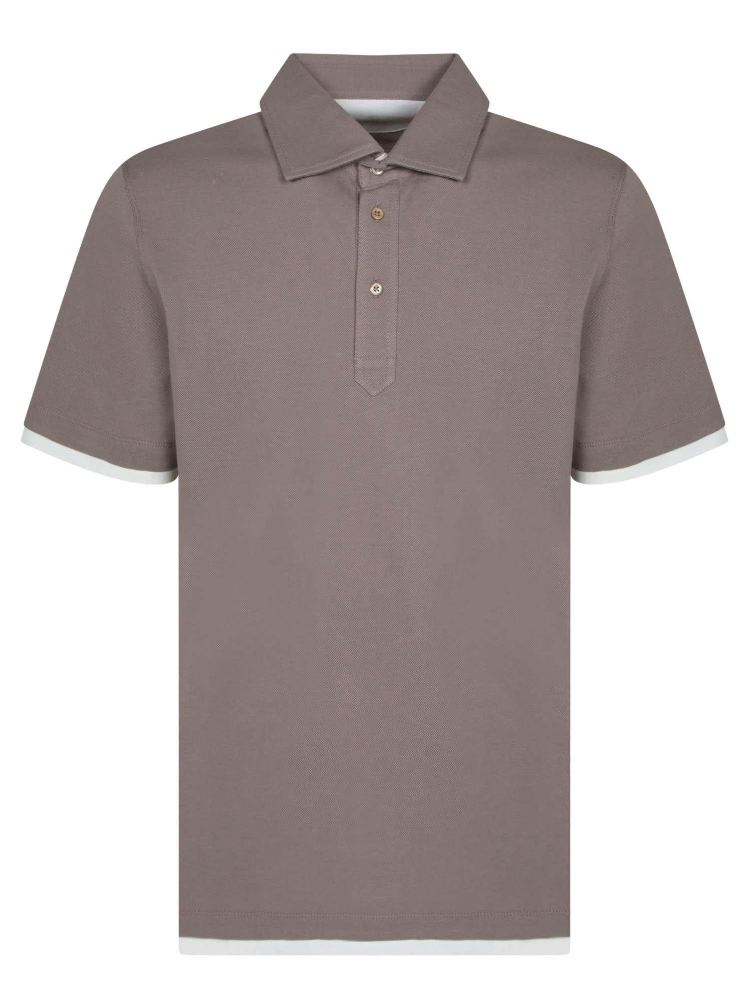 Brunello Cucinelli Taupe Piquã Polo