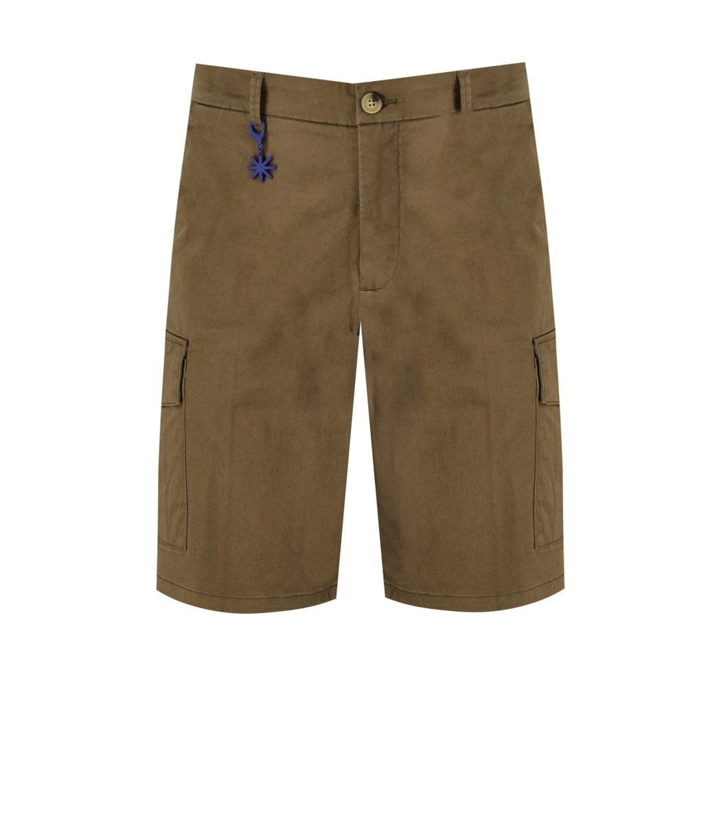 Manuel Ritz Military Green Cargo Bermuda Shorts