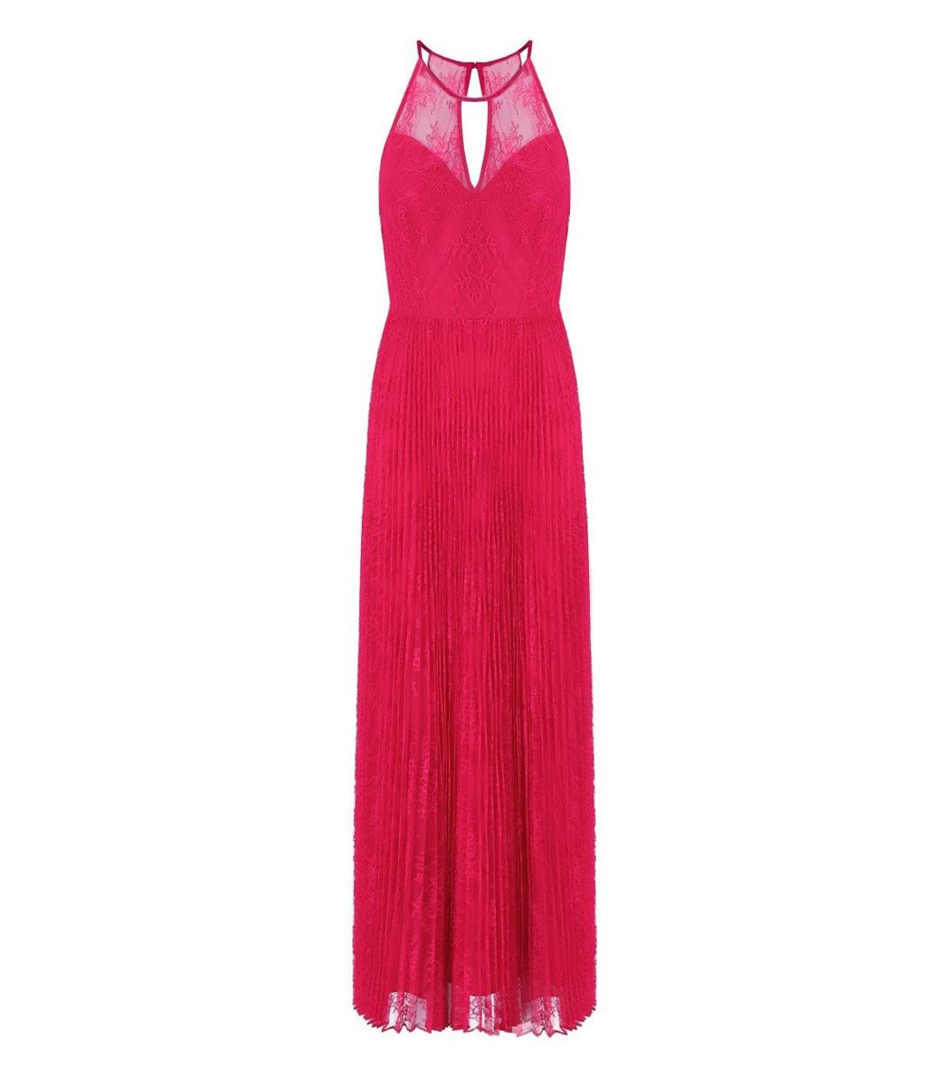 Twinset Fuchsia Long Lace Dress