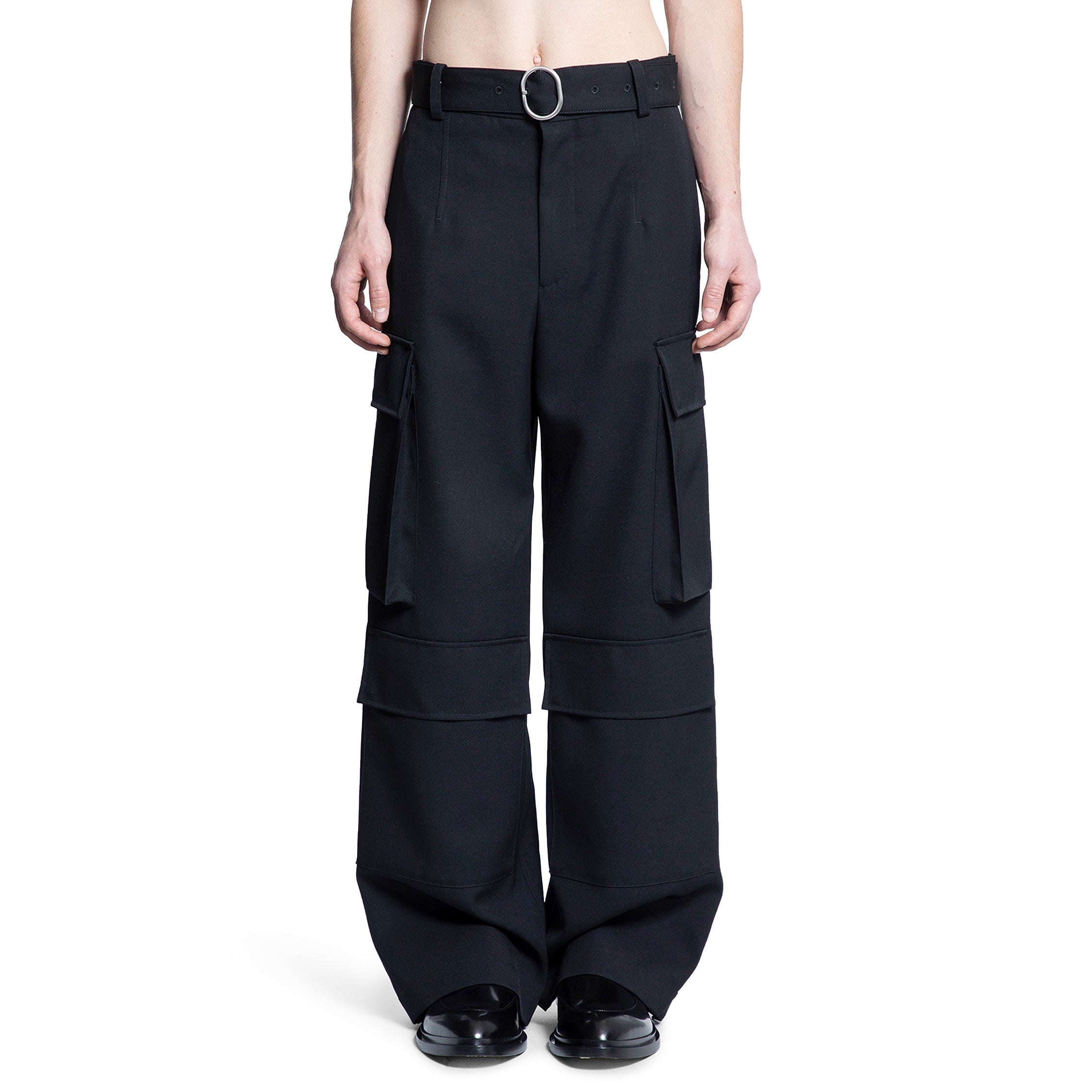 JIL SANDER MAN BLACK TROUSERS