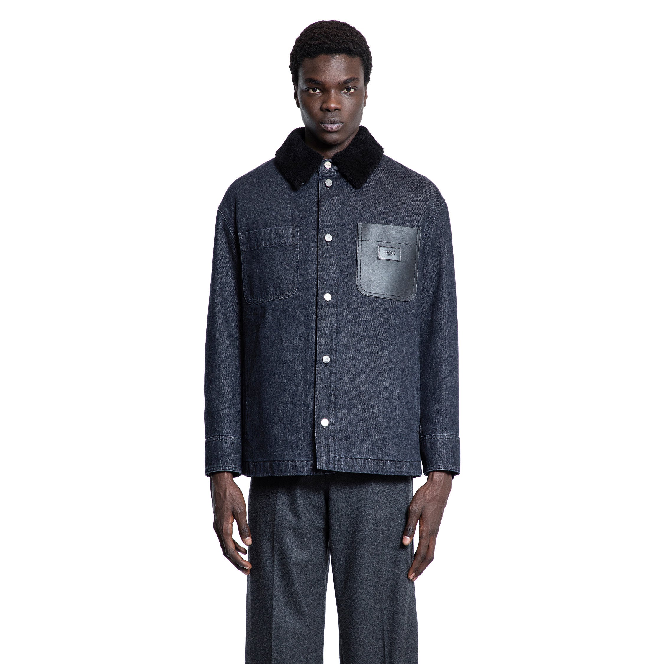 FENDI MAN BLUE JACKETS