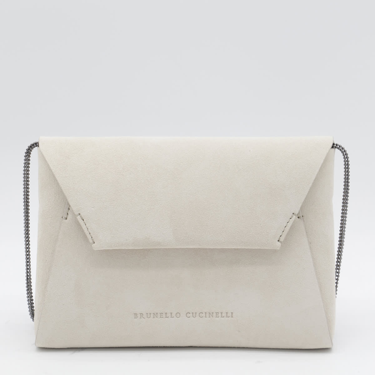 Brunello Cucinelli White Leather Crossbody Bag