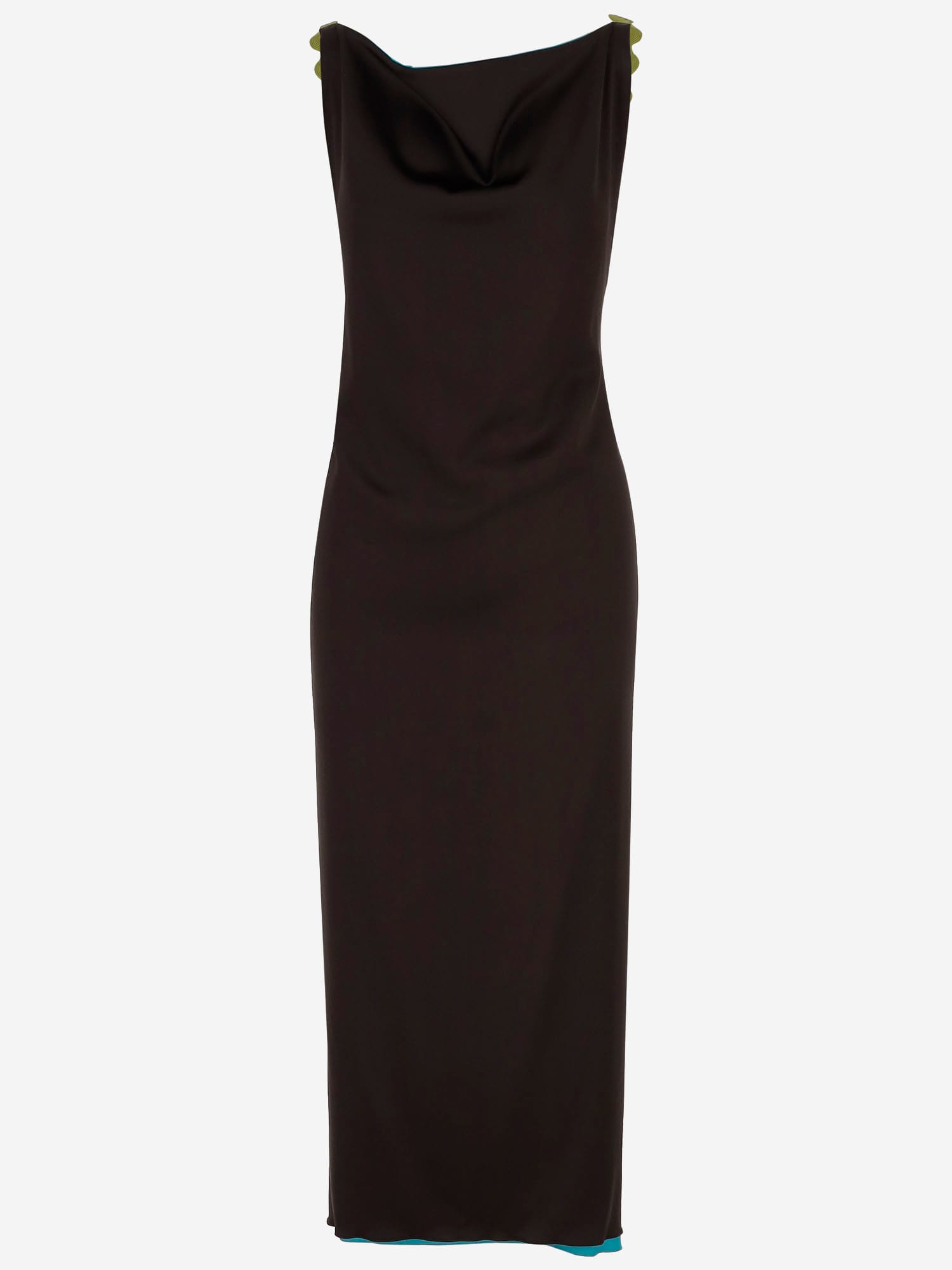 Stephan Janson Silk Satin Reversible Turn Dress