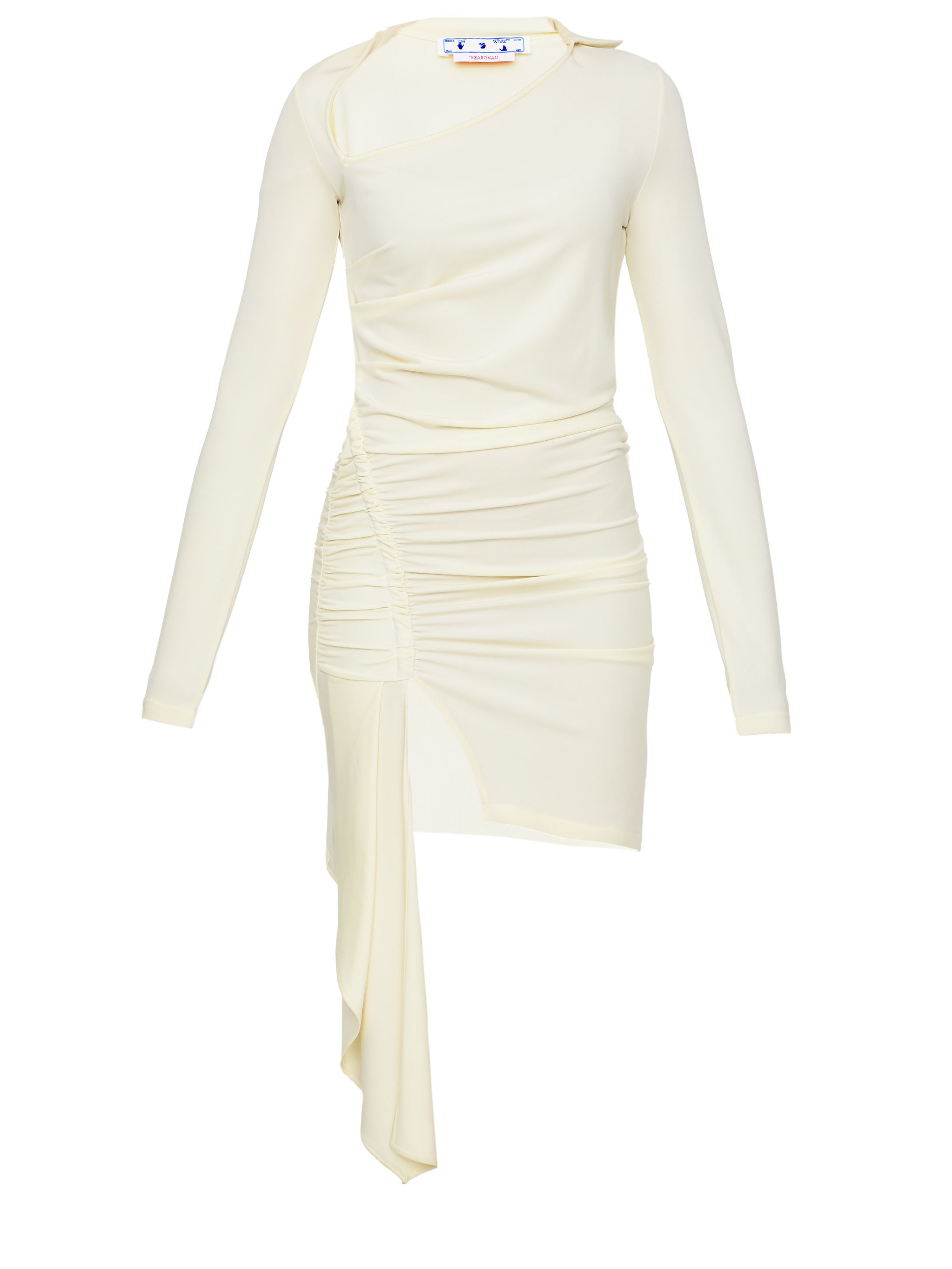 Viscose crepe draped dress