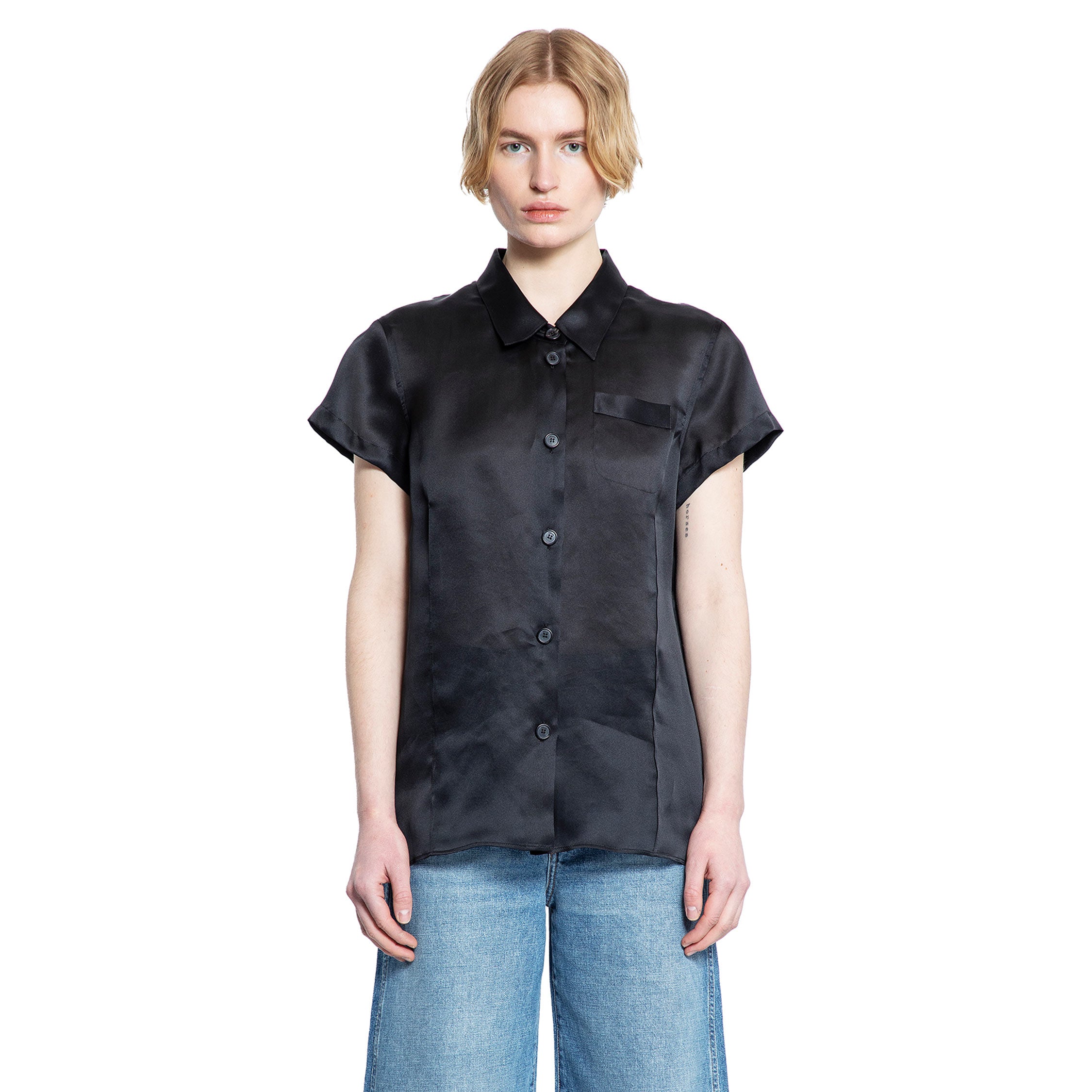 KHAITE WOMAN BLACK SHIRTS