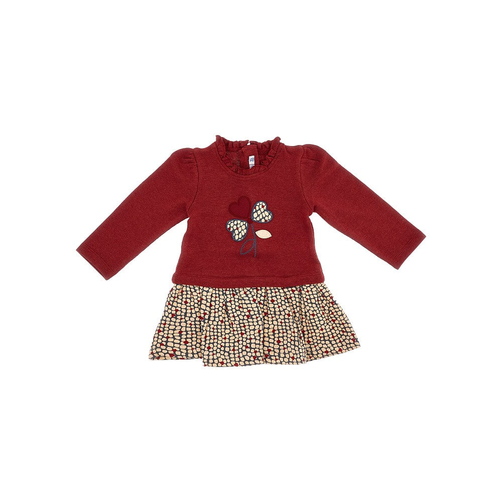 MAYORAL Flower embroidery cotton-blend mini dress Kids