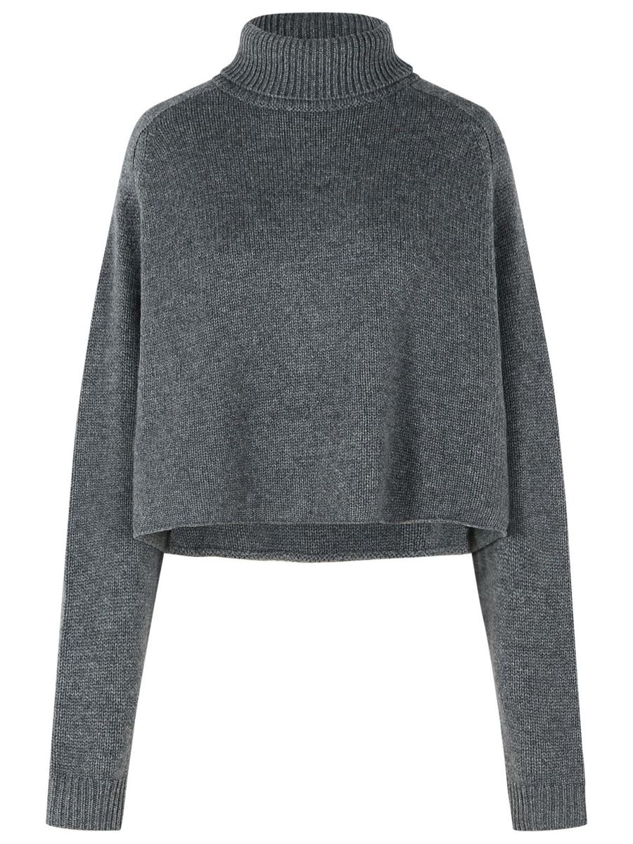 Lisa Yang 'Cathie' Dark Grey Cashmere Turtleneck Sweater