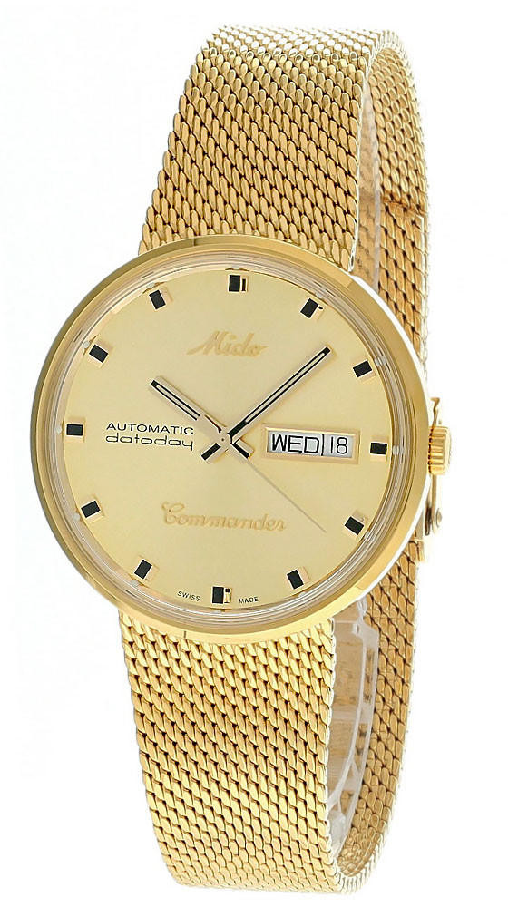 MIDO Commander 1959 37MM Yellow Gold Dial Men's Watch M8429.3.22.13 / M842932213