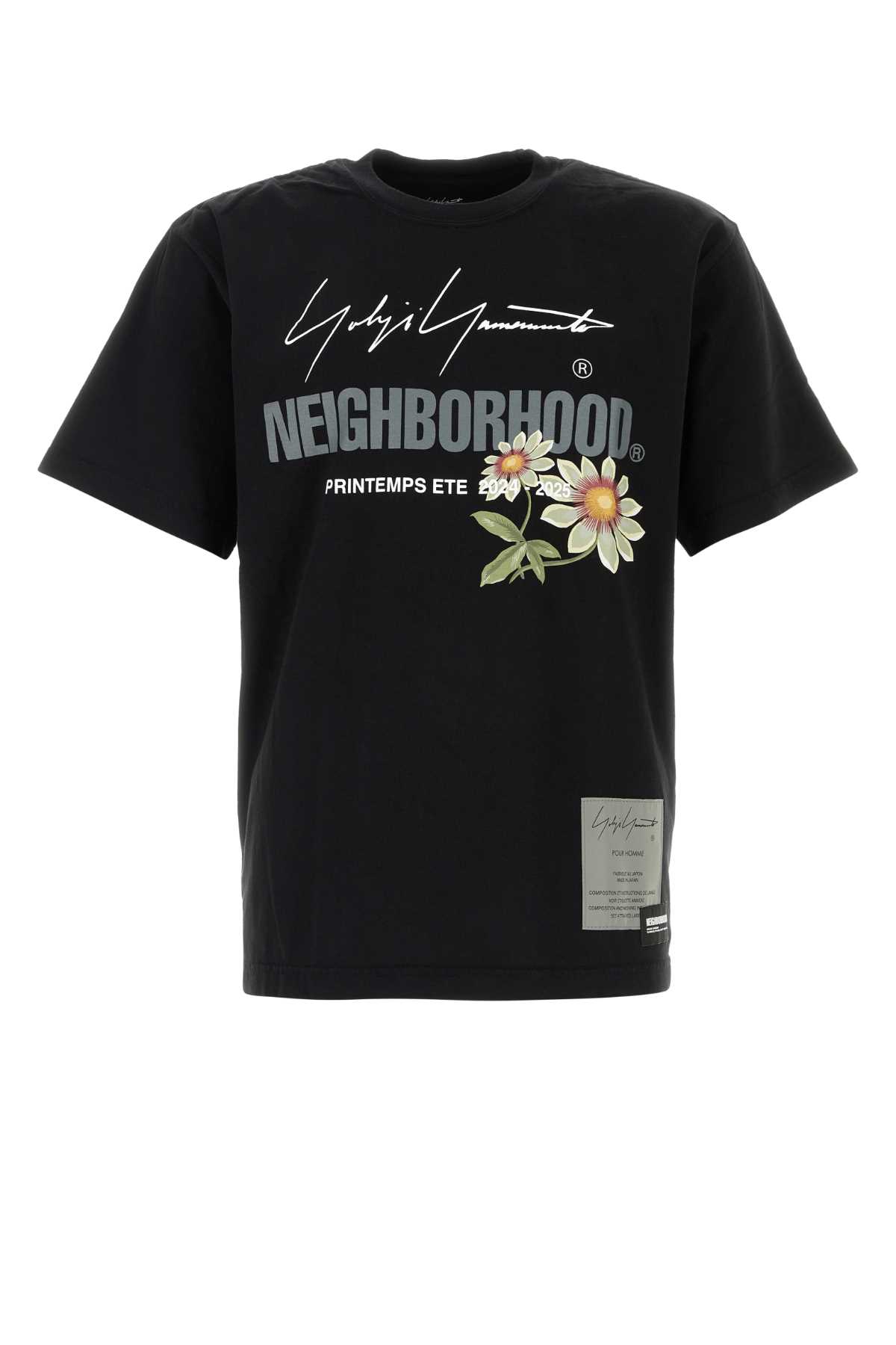 Black Cotton Yohji Yamamoto X Neighborhood T-shirt