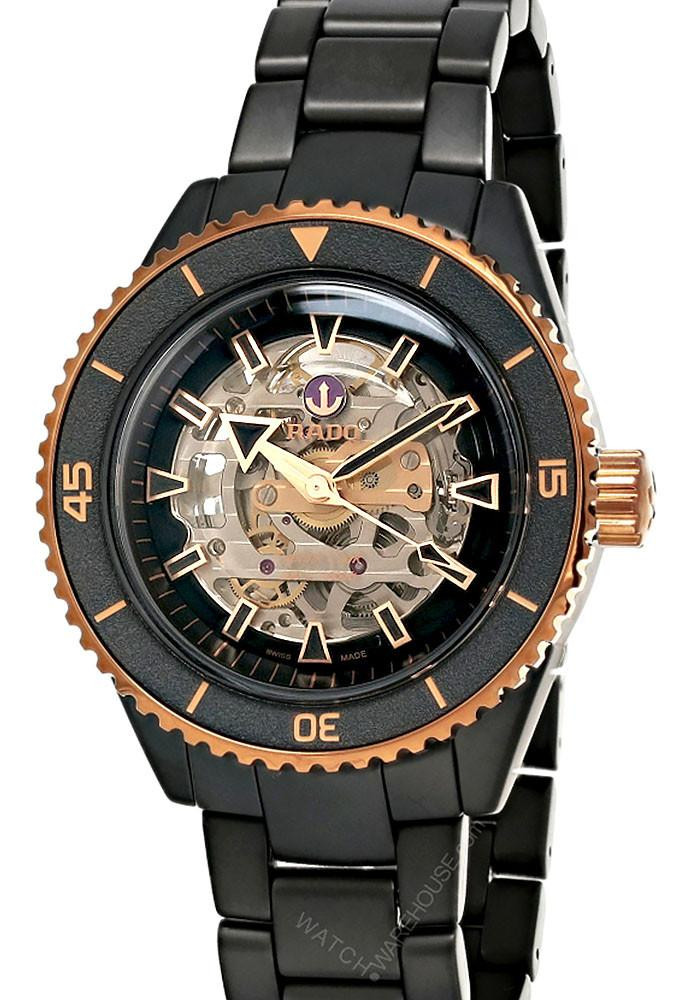 RADO Captain Cook 43MM Black High-Tech Ceramic Skeleton Men's Watch R32192152