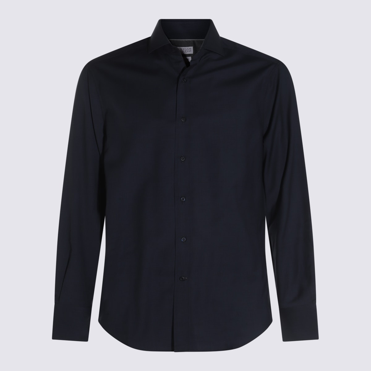 Brunello Cucinelli Blue Wool Shirt