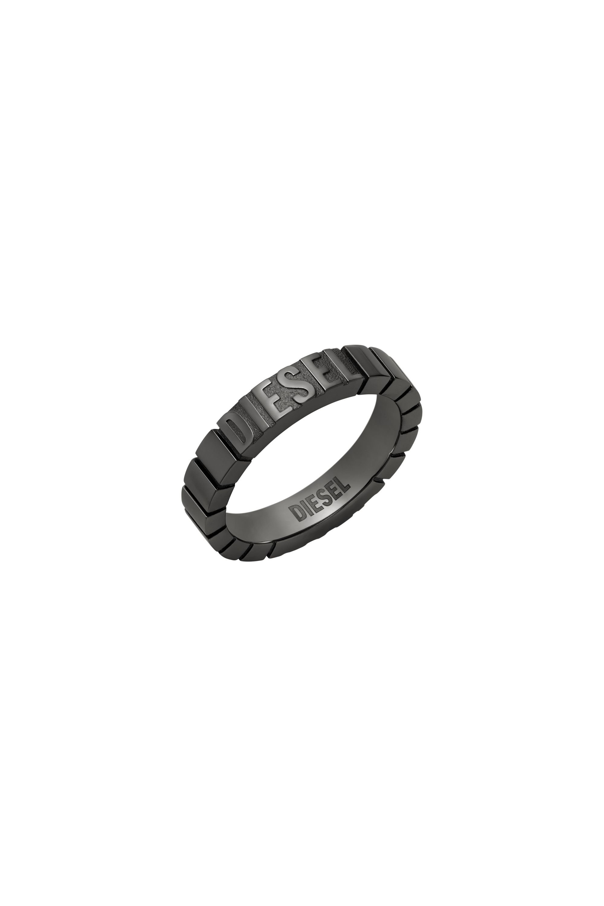 Diesel - Stainless Steel Band Ring - Rings - Unisex - Black