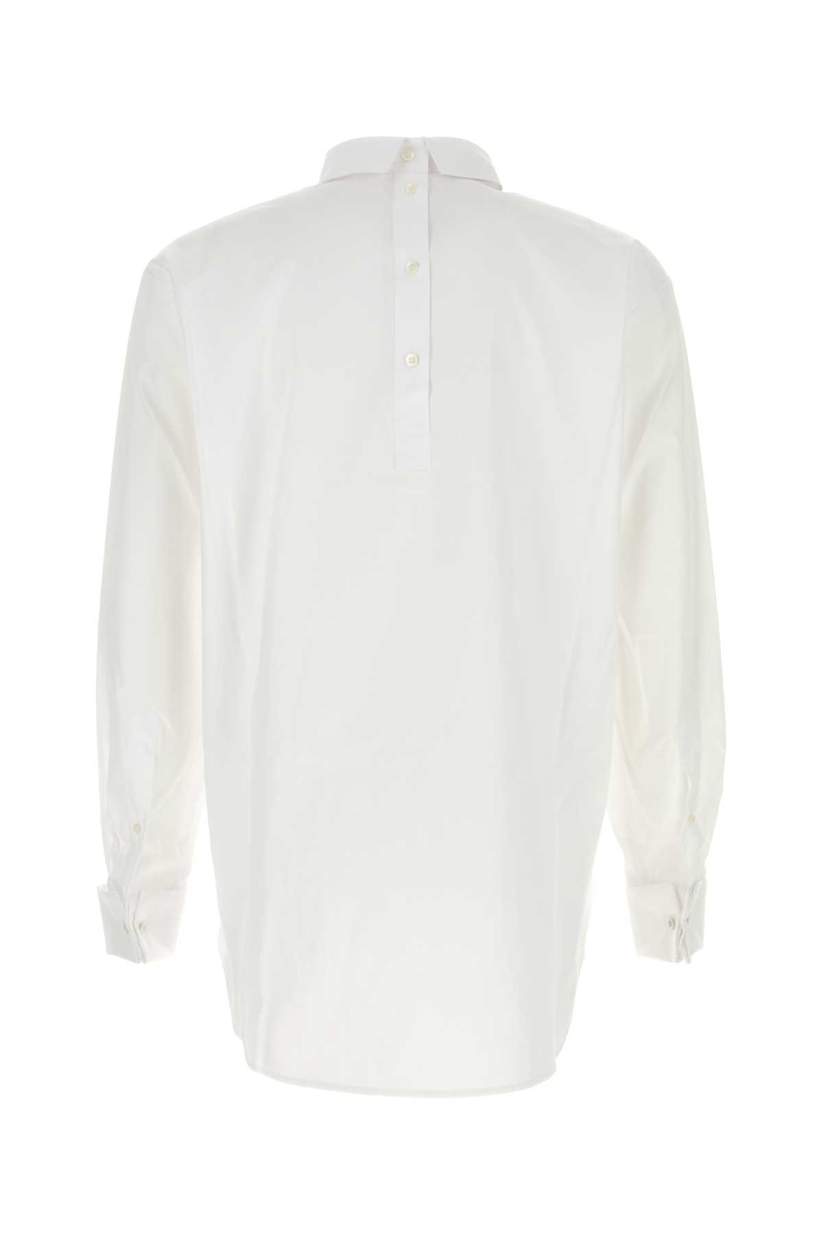 Dries Van Noten 白色泡泡纱 Corsino 衬衫
