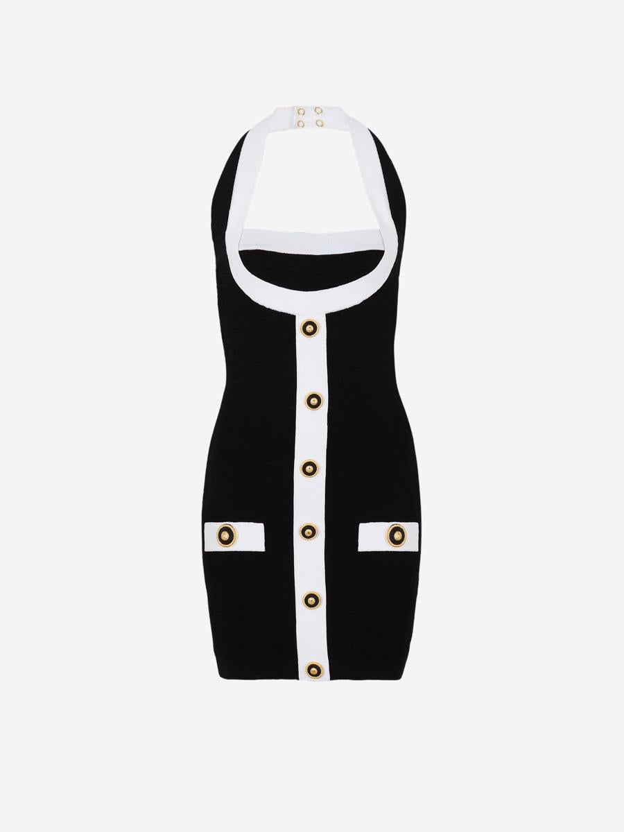 Balmain Contrast Knit Dress