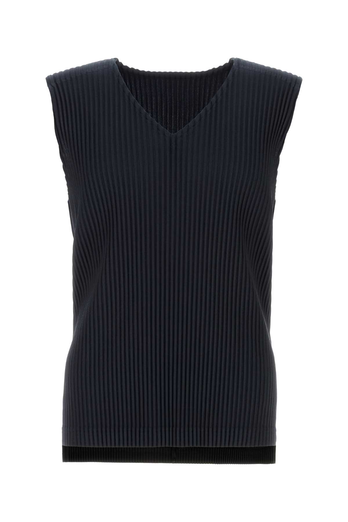 Homme Plissé Issey Miyake 午夜蓝聚酯纤维背心