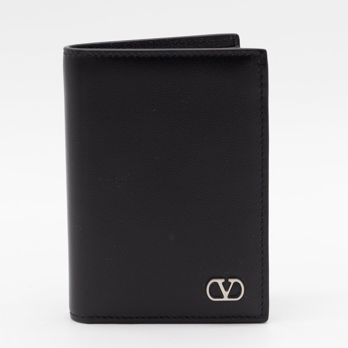 Valentino Garavani Black Leather Card Holder