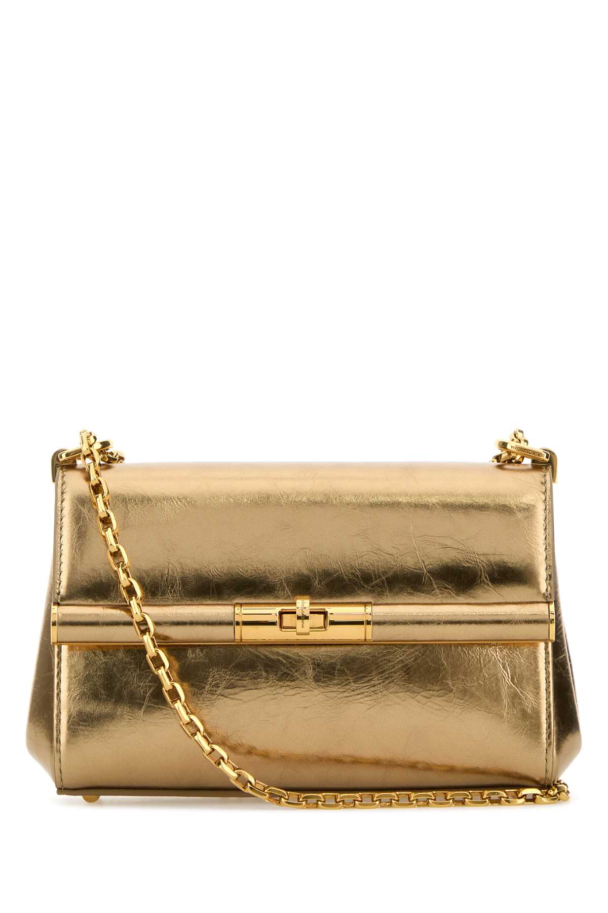 Dolce & Gabbana 金色皮革迷你Marlene单肩包