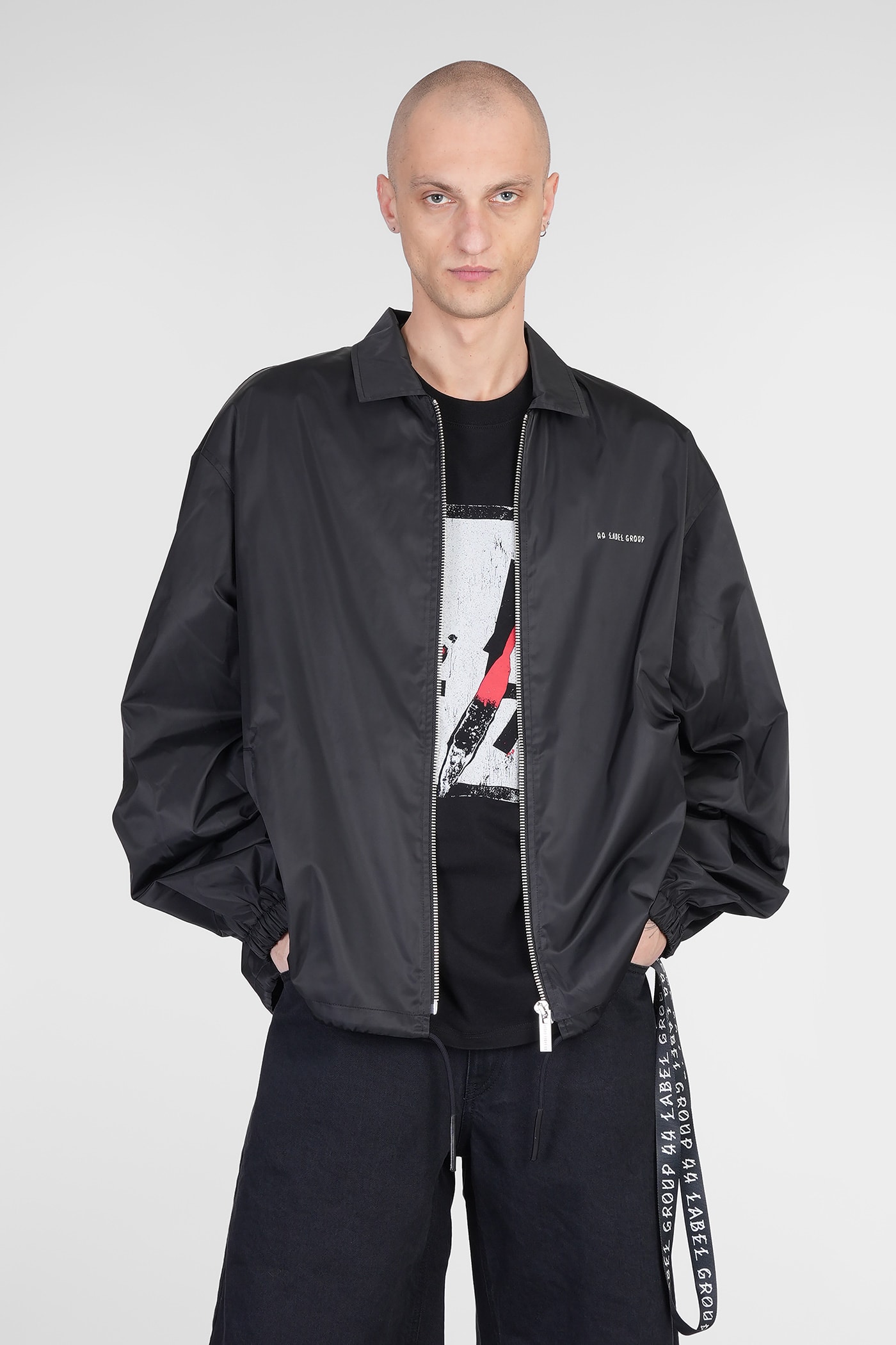 44 Label Group Casual Jacket In Black Polyester