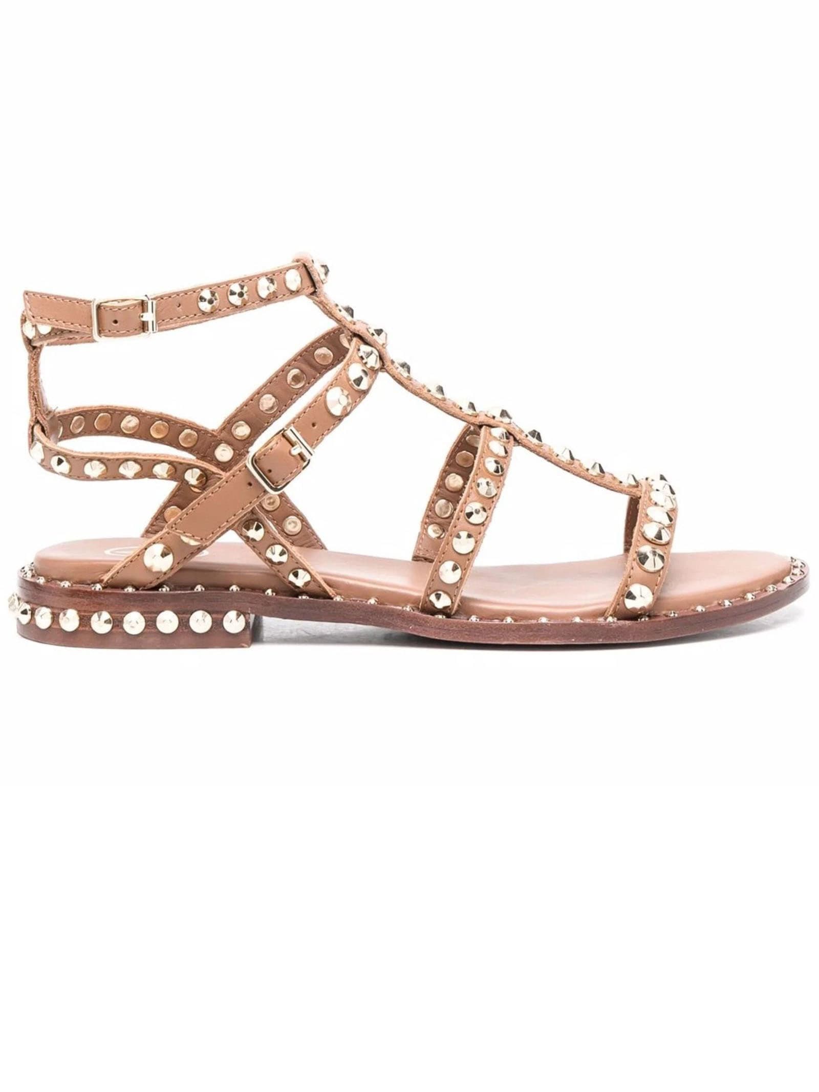 Ash Brown Leather Precious Sandals