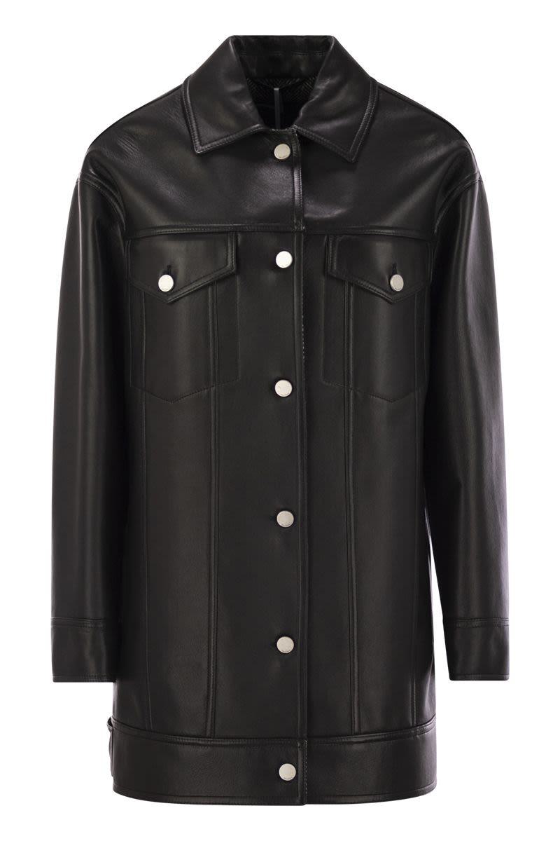Max Mara Girino 纳帕皮长款外套