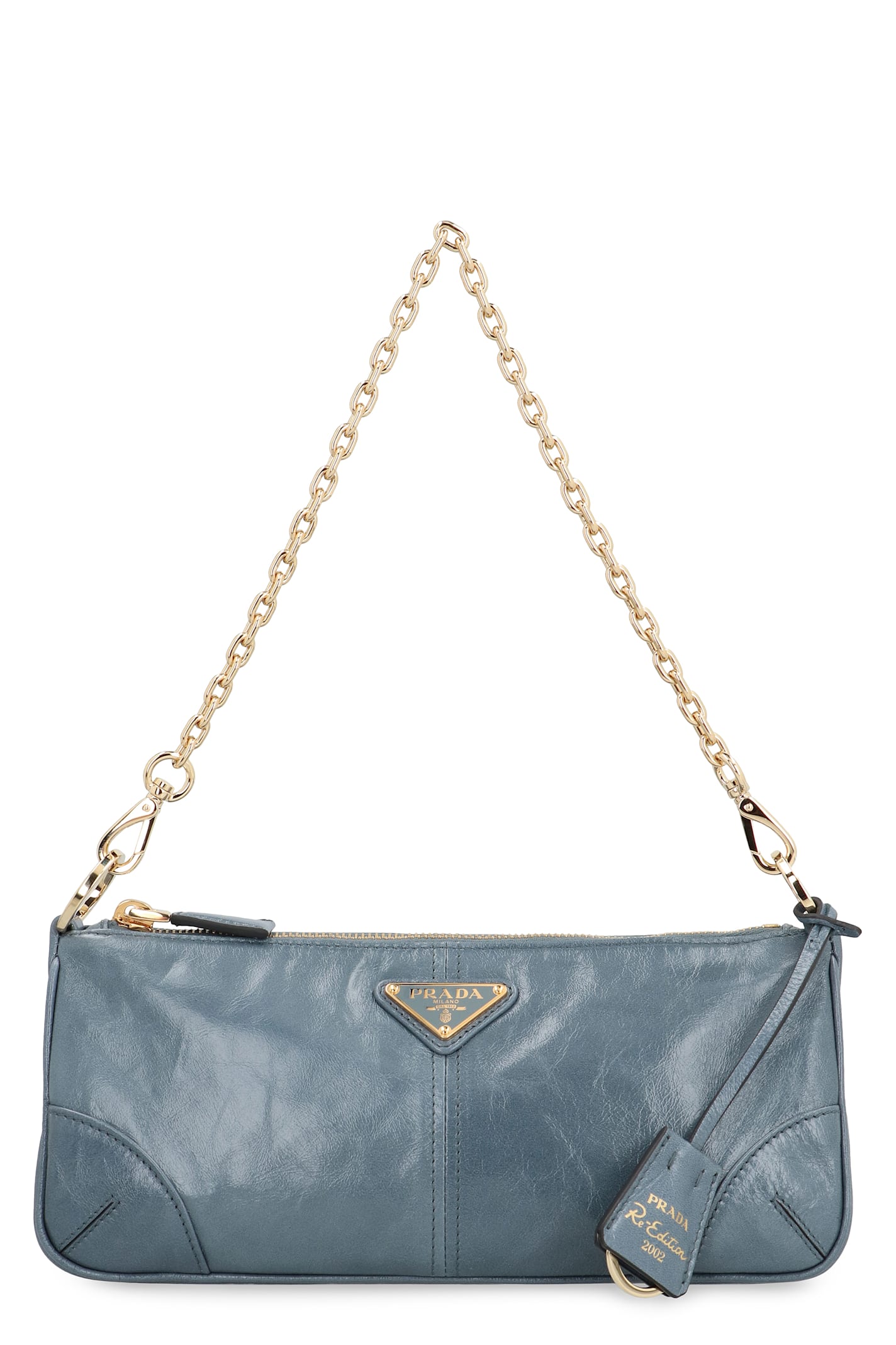 Prada 2002复刻款皮革单肩包