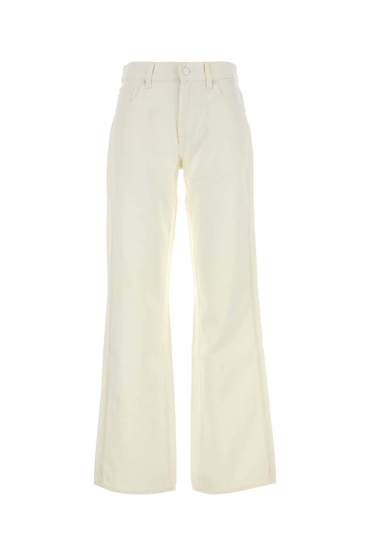 7 For All Mankind 白色牛仔裤