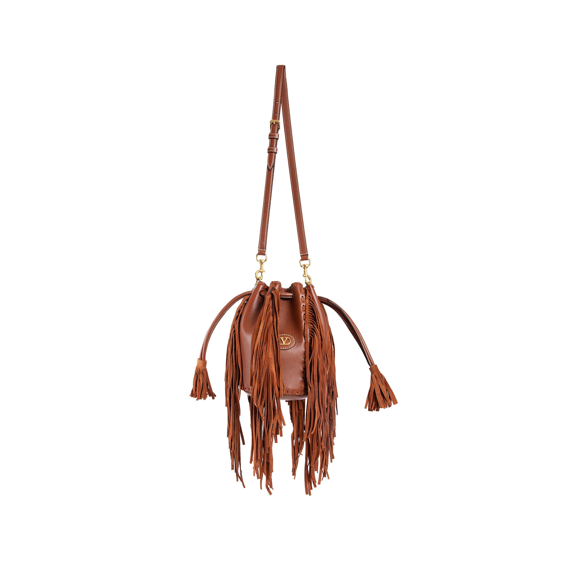 VALENTINO WOMAN BROWN CROSSBODY BAGS