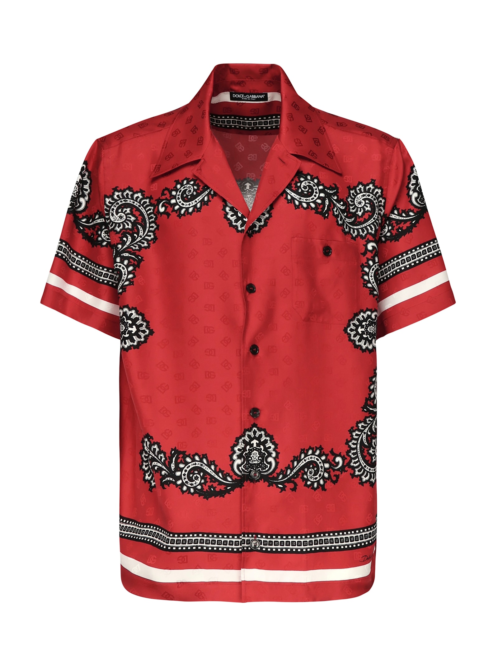 Dolce & Gabbana Red Silk Shirt