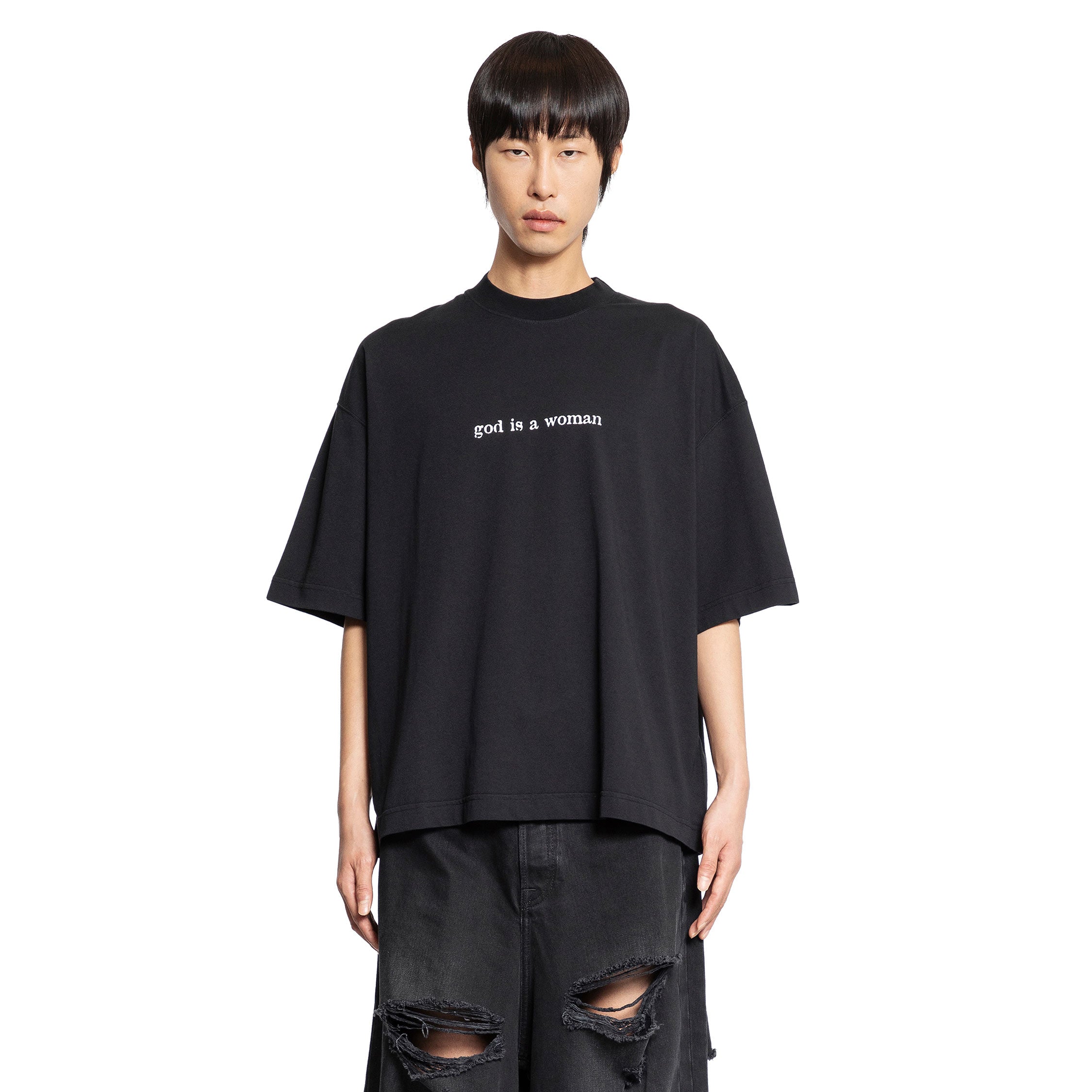VETEMENTS MAN BLACK T-SHIRTS & TANK TOPS